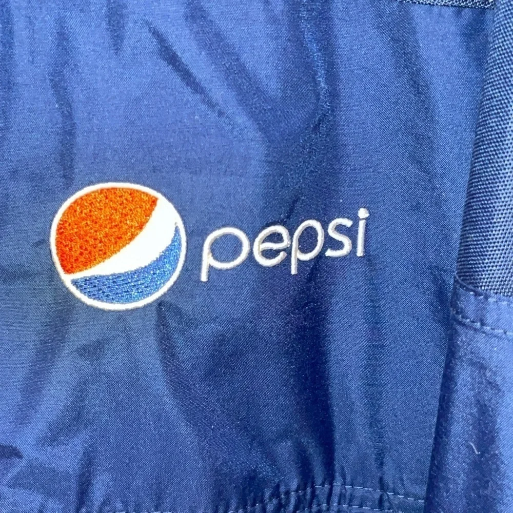 Pepsi Cola Jacket Adult XLarge Navy Full Zip Hooded Lined Aramark Uniform Coat  - Picture 10 of 12
